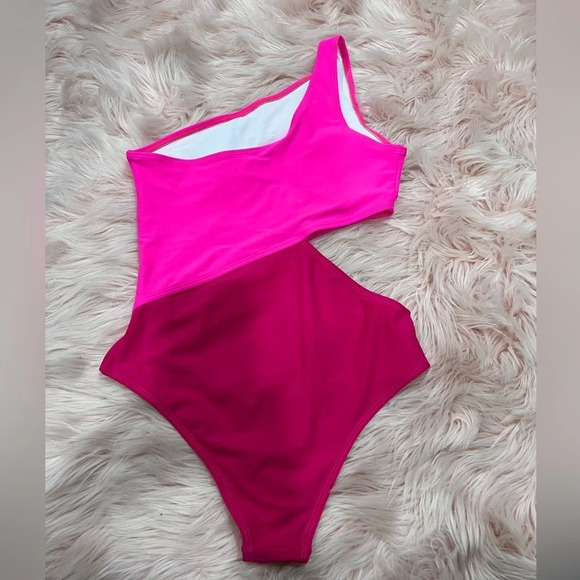 Bellecarrie Women's Cut Out One Piece Swimsuit One Shoulder - Picture 1 of 9